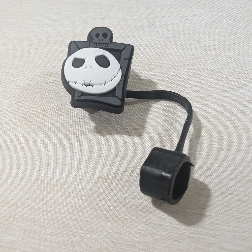 🎀$5 Disney The Nightmare Before Christmas Black and White Straw Charm